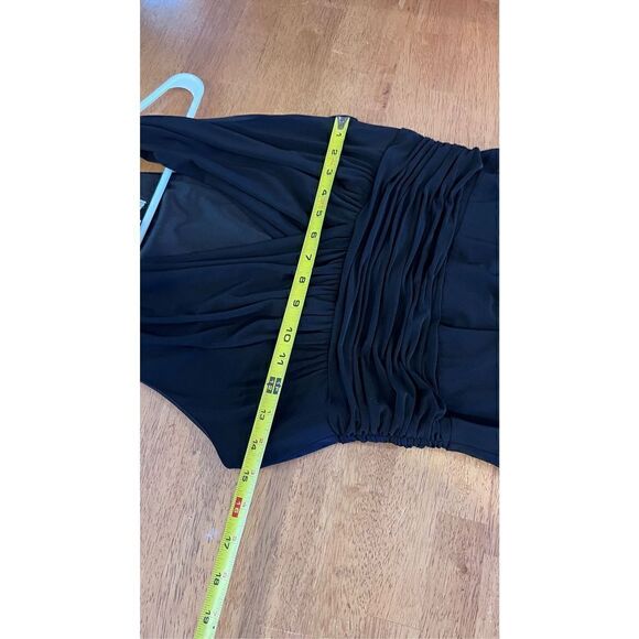 EVAN PICONE LITTLE BLACK SLEEVELESS DRESS GATHERED WAIST WOMENS SZ 8 - Picture 8 of 10